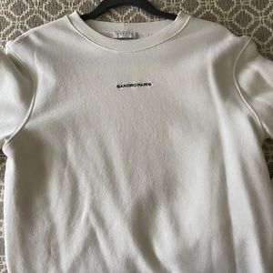 Sandro Men’s French Terry Crew Neck Sweater